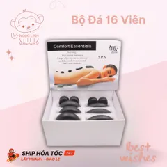 Bộ đá nóng massage 16 viên dùng cho spa, Đá nóng massage body cho spa