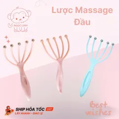 Lược Massage đầu Dụng cụ mát xa đầu 5 nhánh gắn bi sắt. Lược Massage thư giãn