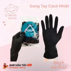Găng Tay Cách Nhiệt Gội Đầu Dưỡng Sinh, Làm Tóc - Bao Tay PVC Cách Nhiệt Độ Bền Cao