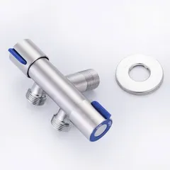 Van chia ga chia nước chữ Y 2 khoá độc lập V5(ren 21), Van chia bằng đồng, van chia inox 304 xịn