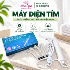 Máy điện tím sát khuẩn cầm tay sau nặn mụn dùng cho Spa hàng chuẩn chất lượng tốt