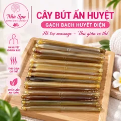 Cây Bút ấn huyệt gạch bạch huyết điện chuẩn massage, day ấn huyệt bằng sừng