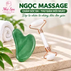 Lẻ 1 Miếng Ngọc Cạo Gió, Ngọc Massage, Ấn Huyệt Ngọc Trắng, Xanh Cao Cấp Spa Dưỡng Sinh