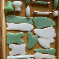 Lẻ 1 Miếng Ngọc Cạo Gió, Ngọc Massage, Ấn Huyệt Ngọc Trắng, Xanh Cao Cấp Spa Dưỡng Sinh