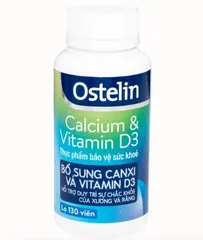 [Nhập khẩu] Viên uống Ostelin Calcium & Vitamin D3 (Lọ 130 Viên)