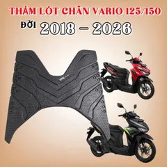 Thảm Lót Sàn Xe Vario 125/150 đời 2018–2026 Cao Su dày, Thảm Lót chân Xe Vario Bền Đẹp