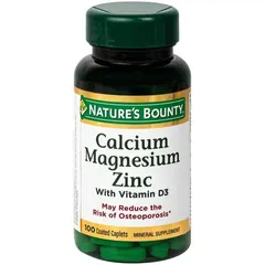 (CTy NK) Viên uống giúp xương chắc khỏe, duy trì sức khoẻ hệ xương Calcium Magnesium Zinc Nature's Bounty (100 viên)