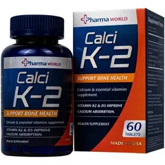 (CTy NK) Viên uống bổ sung canxi, hỗ trợ giảm nguy cơ loãng xương Calci K-2 Pharma World (60 viên)