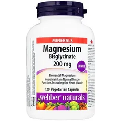 (CTy NK) Viên uống hỗ trợ xương răng chắc khỏe Magnesium Bisglycinate Webber Naturals (120 viên)