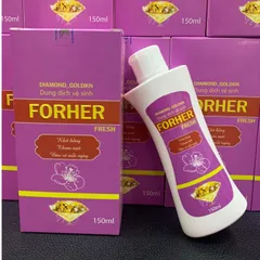 Dung dịch vệ sinh phụ nữ FORHER giúp làm sạch dịu nhẹ cô bé, khử mùi hôi, giảm viêm, ngứa, Chai 150ml