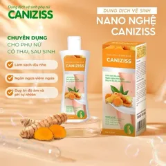 Dung Dịch Vệ Sinh Phụ Nữ Tinh Chất Nghệ Caniziss Khử Mùi, Giảm Ngứa, Làm Sạch, Cân Bằng Độ pH Vùng Kín Chai 120ml 819660
