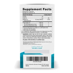 Ultimate Omega D3 Nordic Naturals - Giảm triglyceride trong máu ổn định huyết áp duy trì sức khỏe thành mạch chính hãng sản xuất Mỹ