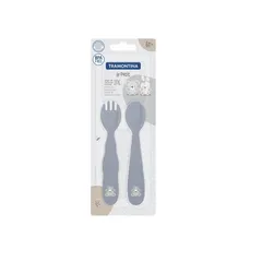 Set Thìa Dĩa Ăn Dặm Tramontina Chất Liệu Nhựa PP Không BPA Sản Xuất Tại Brazil