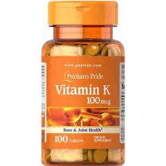 (Hàng Nhập Khẩu) Viên uống bổ xương khớp Puritan's Pride Vitamin K 100mcg - Hỗ trợ sức khỏe xương khớp và ngăn ngừa dấu hiệu lão hóa da hiệu quả 820234