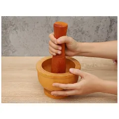 Bộ Cối Chày Thường Truyền Thống, đảm bảo an toàn vệ sinh thực phẩm khi giã trực tiếp các loại gia vị (TH710)