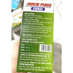 INULIN PLUSS EUPHAR Hỗ trợ cải thiện tình trạng táo bón, nhuận tràng, bổ sung chất xơ vien