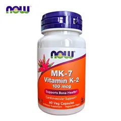 Viên uống Vitamin K2 MK7 Now (100mcg) hỗ trợ đông máu, ngừa loãng xương, tim mạch huyết áp