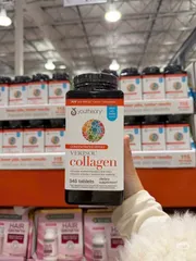 Viên uống collagen Youtheory Collagen + Biotin 345 viên - Thực phẩm chức năng làm đẹp da, tăng cường sức khỏe tóc và móng