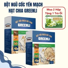 Bột Ngũ Cốc Greenli Yến Mạch Hạt Chia 20gói x 15gram - Thay Thế Bữa Ăn Lành Mạnh, Hỗ Trợ Giảm kyy