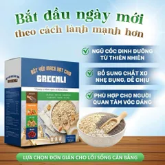 Bột Ngũ Cốc Greenli Yến Mạch Hạt Chia 20gói x 15gram - Thay Thế Bữa Ăn Lành Mạnh, Hỗ Trợ Giảm kyy