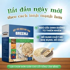 Bột Ngũ Cốc Greenli Yến Mạch Hạt Chia 20gói x 15gram - Thay Thế Bữa Ăn Lành Mạnh, Hỗ Trợ Giảm kyy