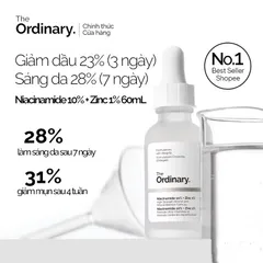 Serum The Ordinary Niacinamide 10% + Zinc 1% Giúp Cân Bằng Bã Nhờn Làm Sáng Da Thu Nhỏ Lỗ Chân Lông 30ml 820678
