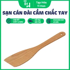 Sạn Cán dài cầm chắc tay, đầu xẻng phẳng giúp dễ dàng chiên, xào và đảo thức ăn (TH720)