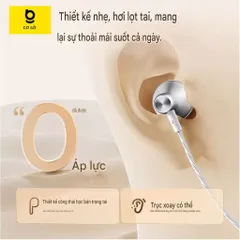 Tai Nghe Dây Type C BASEUS ENCOK - K1, Dùng Được lp 17, Mic Thu Âm Chuyên Nghiệp Hát Karaoke Online