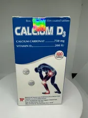 Cailcium D3 750mg/200IU Thành Nam chai 100 viên – Hỗ trợ loãng xương 820780