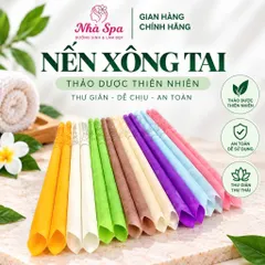 Nến Xông Tai Thảo Dược Spa Đông, Dạng Đứng, Dạng Loa Thơm Mùi Thảo Dược,Nhiều Khói Không Bị Rớt Tàn.  4.7  6 đánh giá Đã