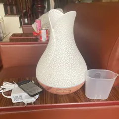MẪU MỚI NHẤT - Máy Xông Tinh Dầu Hoa Tulip Vân Rạn Dung Tích Lớn 550ml Kèm Remote Điều Khiển