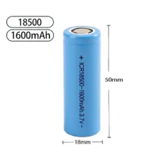PIN 18500 3.7V 1600mAh DÒNG XẢ 5C, PHÙ HỢP CHO ĐÈN LASER, ĐÈN PIN, MÁY CẠO RÂU...