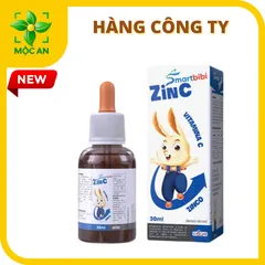 Kẽm Hữu Cơ Và Vitamin C Smartbibi ZinC Bổ Sung Hỗ Trợ Tăng Đề Kháng Hộp 30ml Hàng Chính Hãng