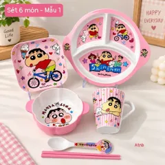 set khay ăn 5 món khay bát hình bí  dễ thương – xinh xắn, tiện lợi cho bé