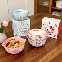 set bát sứ hoạt hình kèm thìa đĩa đũa có hộp và túi quà dễ thương