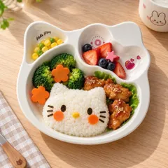 set khay đựng đồ ăn hello kitty cho bé – bộ bát đĩa cốc thìa đũa dễ thương