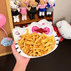 đĩa nhựa hello kitty chia ngăn – xinh xắn, tiện lợi cho bé