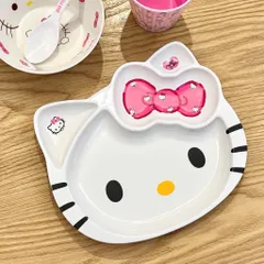 đĩa nhựa hello kitty chia ngăn – xinh xắn, tiện lợi cho bé