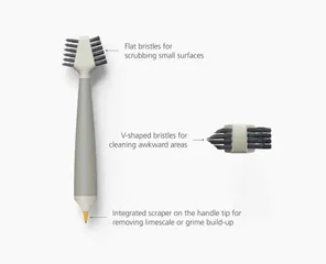 Bàn chải vệ sinh khe hở nhỏ Joseph Joseph 6500021 3in1 Cleantech