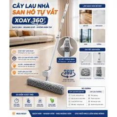 ( Siêu Rẻ ) Cây Lau Nhà San Hô Tự Vắt Xoay 360° Dễ Sử Dụng 820962
