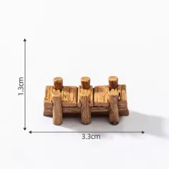 Mô hình nhà,tháp,cầu cổ trang trí tiểu cảnh,hòn non bộ,bể cá kích thước 7,5cm,4,5cm