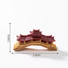 Mô hình nhà,tháp,cầu cổ trang trí tiểu cảnh,hòn non bộ,bể cá kích thước 7,5cm,4,5cm