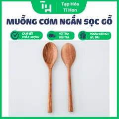 Muỗng Cơm Ngắn Sọc, màu nâu sáng và vân gỗ mượt mà (TH724)