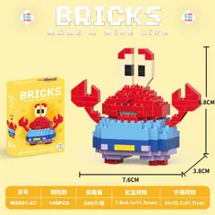 Đồ chơi mini 3D nhân vật hoạt hình bọt biển siêu cute dành cho bé, đồ chơi mini 3D thu nhỏ