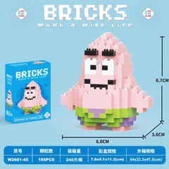 Đồ chơi mini 3D nhân vật hoạt hình bọt biển siêu cute dành cho bé, đồ chơi mini 3D thu nhỏ