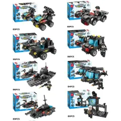 Bộ Đồ Chơi Cảnh Sát Lắp Ghép Ô Tô Biến Hình Robot, Bộ Xếp Hình Xe Cảnh Sát SWAT 8 In 1 | Đức Lâm