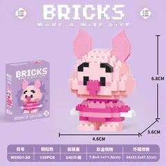 Mô hình lắp ráp nhân vật hoạt hình Gấu Pooh 3D mini siêu cute dành cho bé, đồ chơi xếp hình 3D thu nhỏ l Đức Lâm