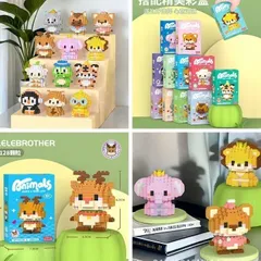 Bộ 12 nhân vật mini 3D, đồ chơi lắp ghép xếp hình chất liệu nhựa ABS cao cấp an toàn cho bé | Đức Lâm