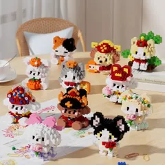 [ Meow Woof ] Đồ Chơi Lắp Ráp Mini 3D Nhân Vật Hoạt Hình Thú Cưng Dễ Thương, Đồ Chơi Trang Trí Mini