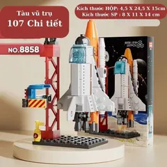 Tàu Không Gian Thám Hiểm Vũ Trụ Cho Bé Trai, Đồ Chơi Mô Hình Tàu Vũ Trụ 107 Chi Tiết | Đức Lâm